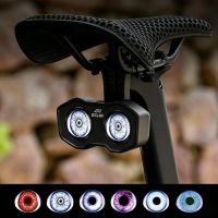 luz trasera de bicicleta de haz dual eslnf 6 modos freno inteligente mtb carretera trasera alimentacion por bateria 1200