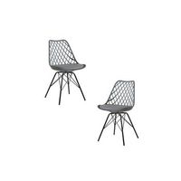 pack 2 sillas iron mima de polipropileno 844942 cm - gris oscuro