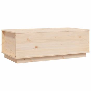 Mesa De Centro De Madera Maciza De Pino 100x50x35 Cm