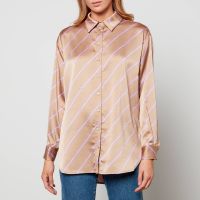cras womens rowcras shirt - mono stripe brown - eu 42uk 14