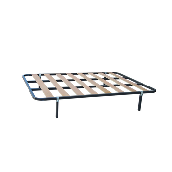 Somier De Laminas 105x190 Cm De Tubo Acerado De 30x30 Mm Refuerzo Central Laminas De Chopo No Incluye Patas. Colchum