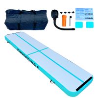 jowy  airtrack 400x100x20cm colchoneta inflable para gimnasia  alfombra de entrenamiento tumbling mat acrobacias yoga artes marciales y cheerleading  resistente y facil de transportar  color