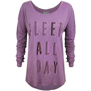 Junk Food Camiseta Sleep All Day Rock All Night para mujer
