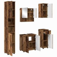 juego de muebles de bano 5 uds madera vieja 61 x 35 x 64 cm vidaxl