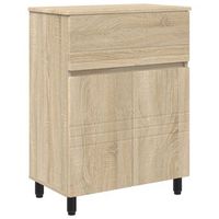 unidad de tocador de bano roble sonoma 60 x 35 x 80 cm vidaxl