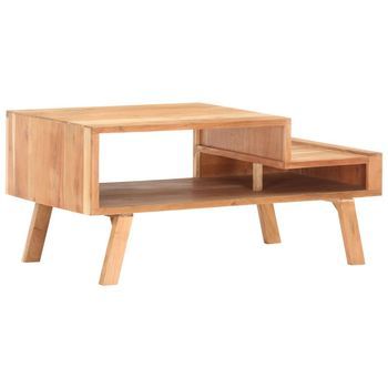 Mesa De Centro De Madera Maciza De Acacia 100x50x45 Cm Vidaxl