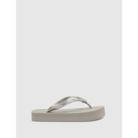 calvin klein jeans chanclas chancla flatform flip flop met taupe para mujer