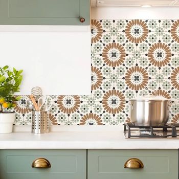 Frente de cocina en aluminio - 180 x 20 cm - verde