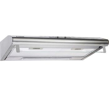 HFT600X Visor Cooker Hood - Stainless Steel, Stainless Steel