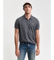 gant para hombre 2210 polo de pique regular fit shield gris xxl casual algodon manga corta