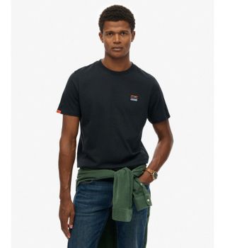 Superdry para hombre. M1012239A Camiseta Great Outdoors Emb Relajada marino (S), Casual, Algodón, Manga corta