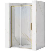 puerta de ducha rea rapid slide brush gold 130