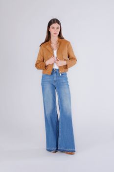 biker en eco-gamuza tobacco