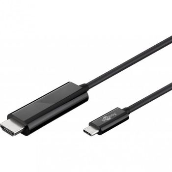 Goobay Cable USB-C a HDMI Macho/Macho 1.8m Negro
