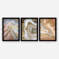 cuadro decorativo enmarcado 3sc04 multicolor 35x45 cm 3 piezas