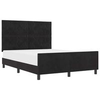 cama tapizada 197x146x128 cm  - negro