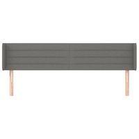 cabecero cama mueble de dormitorio de tela oscuro 203 x 16 x 7888 cm gris m020007651