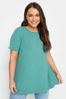 yours camiseta canale verde mar mujer curvy y tallas grandes yours