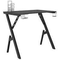 mesa de escritorio   escritorio de despacho  escritorio gaming con patas en forma de y negro 90x60x75 cm
