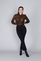 pantalones acampanados cortos black