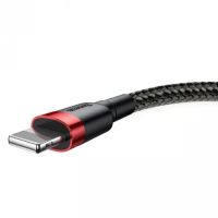 cable usb a lightning baseus cafule 2 m negro y rojo 15 a