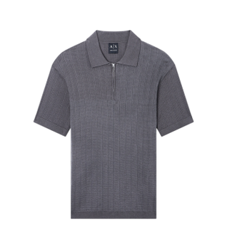 A|X Armani Exchange para hombre. XM002438AF22249U8144 Polo Classic gris (XXL), Casual, Algodón, Manga corta