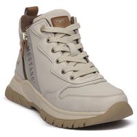 mustang zapatillas altas cream para mujer