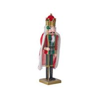 figurita decorativa navidad de cascanueces de madera de pino con boca que se abre hecha a mano rojo hallsjon