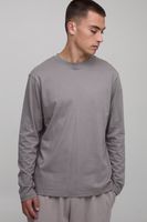 basic regular fit long sleeve t-shirt gris