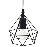 factory cuadros - lampara colgante ida - techo - negro - 19x22 cm