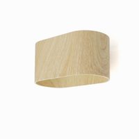 aplique de pared de metal efecto madera con luz arriba y abajo g9