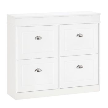 Mueble zapatero 98x24x83 cm blanco