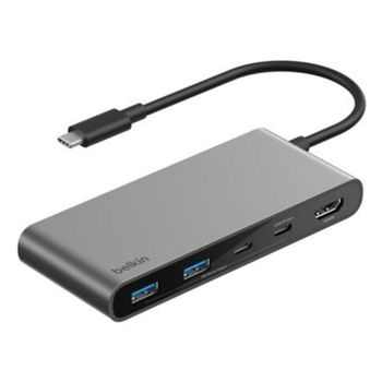 Hub Belkin 7 puertos 5000 Mbit/s modelo AVC023HQSGY USB-C HDMI SD 100W