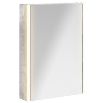 Armario Con Espejo De Baño | Mueble De Baño Gris Concreto 43 X 11,5 X 60,5 Cm