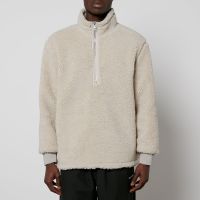mki miyuki zoku faux shearling quarter-zip jumper - s