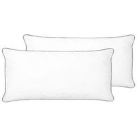 conjunto de 2 almohadas relleno de microfibra de algodon japara 40 x 80 cm perfil alto blanco pelister