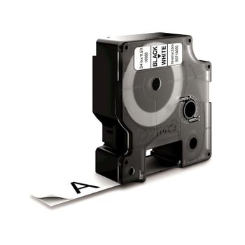 Cinta DYMO D1 Nylon Negro sobre Blanco 19mm x 3,5m Etiquetas Durables