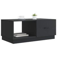 mesa de cafe - mesa de centro - mesa baja negro 90 x 50 x 37 cm madera de ingenieria