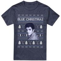 elvis presley camiseta blue ugly christmas para mujer