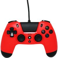 gioteck vx4 mando con cable rojo para ps4pc