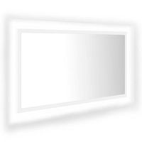 espejo de bano led acrilico blanco 80x85x37 cm vidaxl