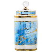 tibor blanco azul y dorado