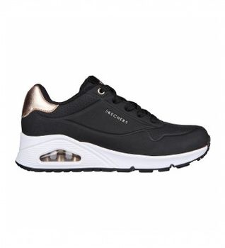Skechers para mujer. 177094 Zapatillas UNO - Golden Air negro, blanco (36), Tela, 3 a 5cm, Cordones, Casual
