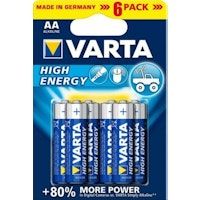 pila alcalina 15 v aa high energy 6 pcs azul