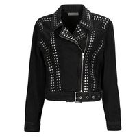 only cazadora de cuero onlgilla ls stud dnm biker jacket cro para mujer