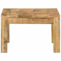 mesa de cafe - mesa de centro de madera maciza de mango 55x55x35 cm