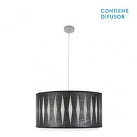colgante alexandra 2xe27 cromomadera negra regx50x50 cm