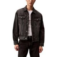 calvin klein jeans cazadora vaquera 90s black fog trucke lv04rb796g para hombre