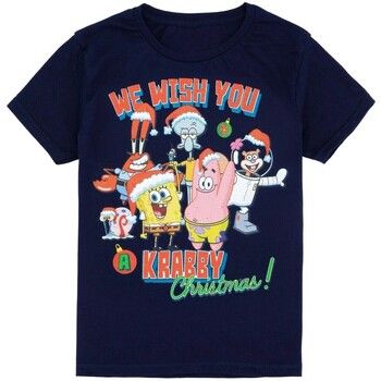 Spongebob Squarepants Tops y Camisetas Krabby Christmas para niño