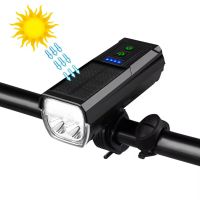 bikight 4 en 1 linterna solar para bicicleta de 1000 lumenes 4000mah de bateria power bank 8 modos de luz impermeable